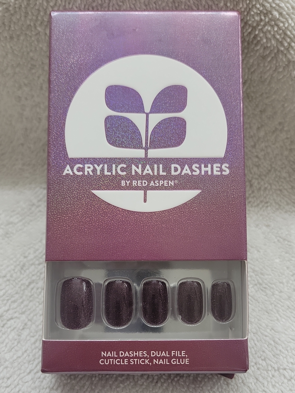 Red Aspen Acylic Nail Dashes